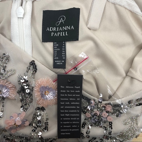 Adrianna Papell Embellished Beaded Blouson Dress 6 - Picture 6 of 8